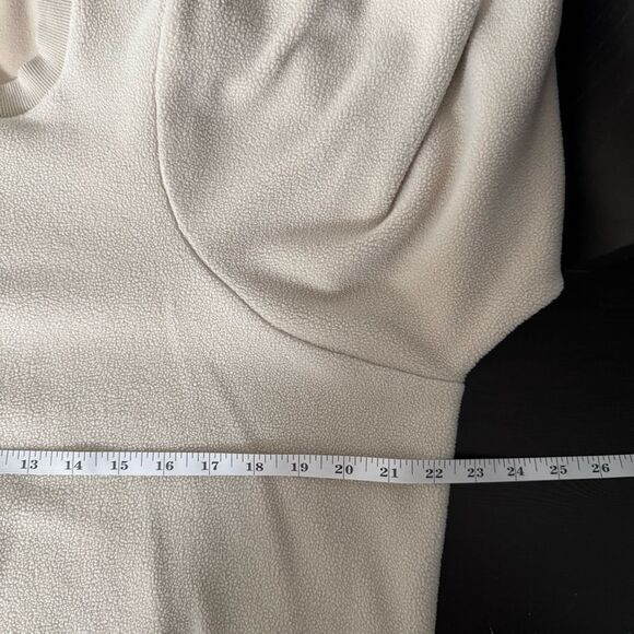 Sweaty Betty Sweatshirt Womens Sz 10 Beige Fleece Plush Long Sleeve Pullover - Picture 9 of 10